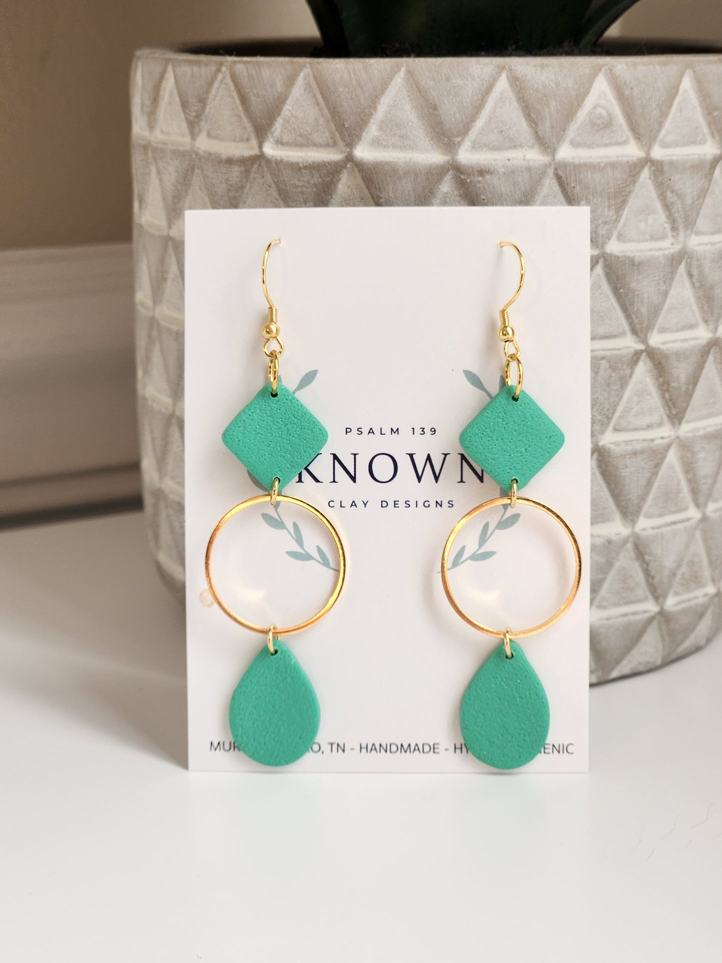 Green Ring Dangles
