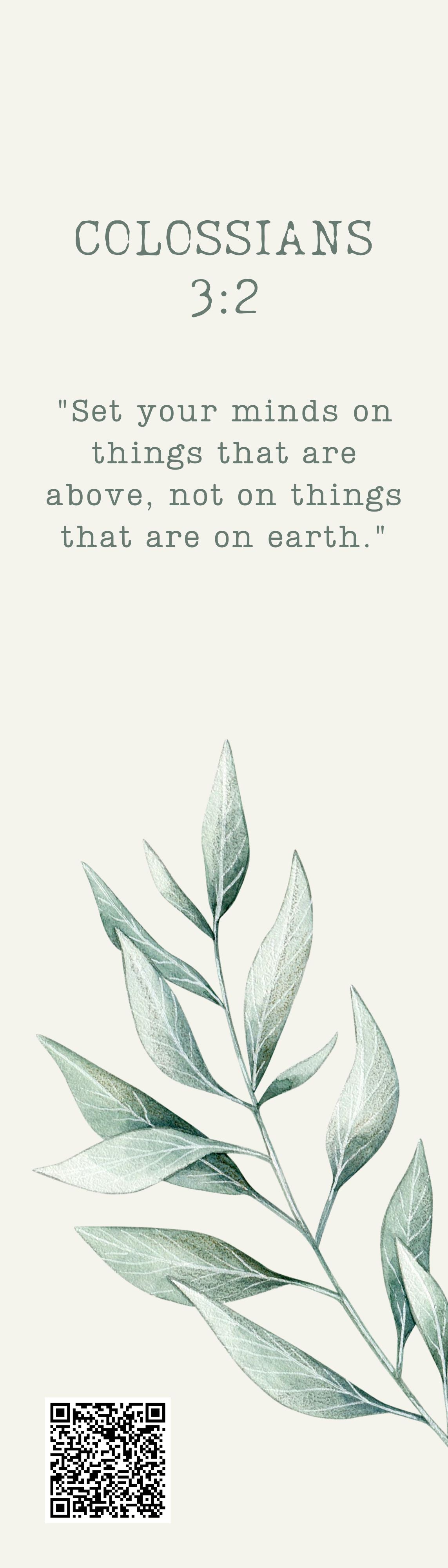 Colossians 3:2 Bookmark