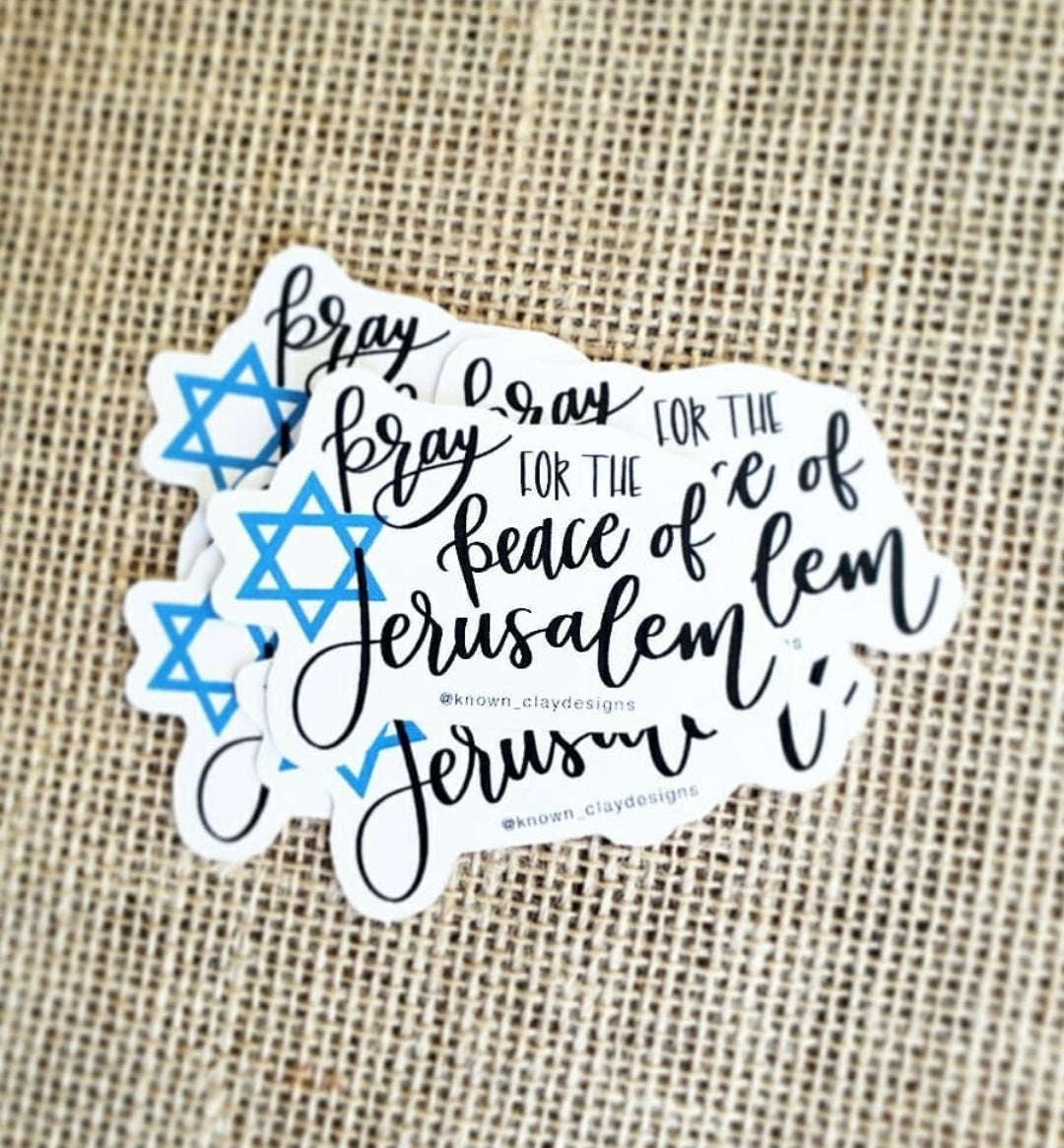 Pray for the Peace of Jerusalem Sticker