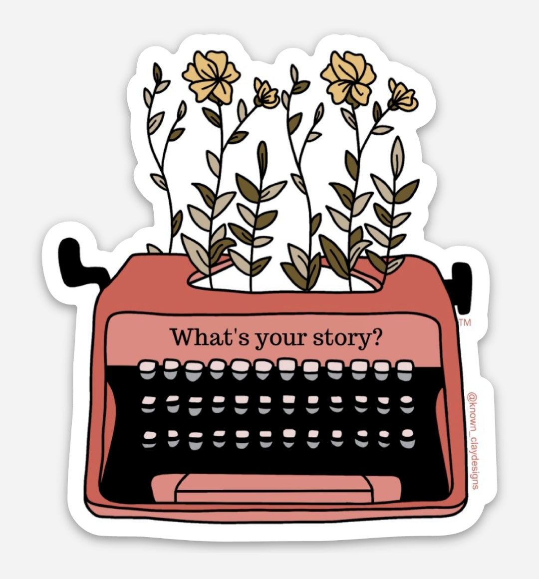 Testimony Typewriter Sticker